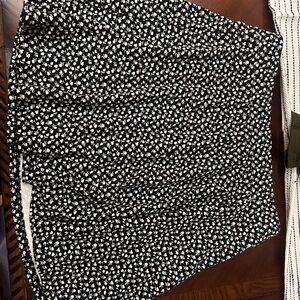 Forever 21 Black and White Mini A-Line Skirt for Casual Night Out